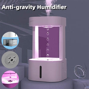 580ML Anti-gravity Water Drop Humidifier 3 Modes Levitating Water Drops Ultrasonic Cool Mist Maker Fogger with LED Night Light